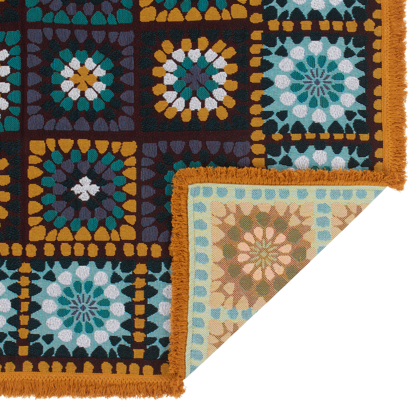 Granny Square Throw - Kingfisher