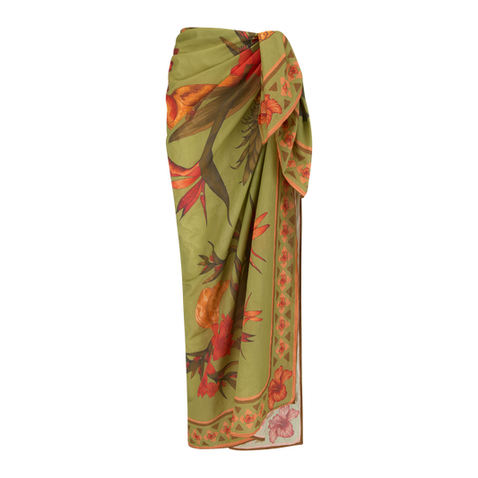 Cuban Tropical Sarong - Lime