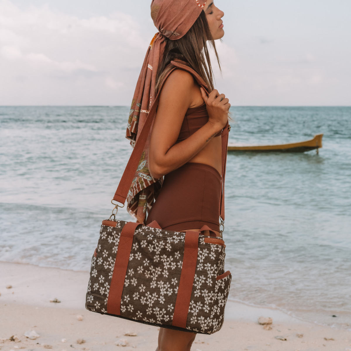 Daisy Cooler Bag Large - Cinnamon