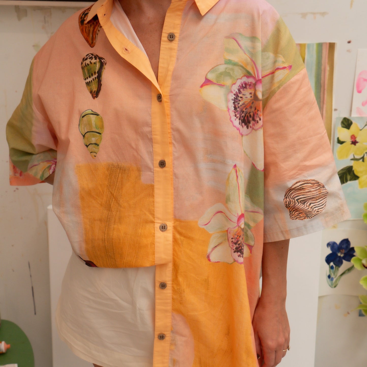 Annie Everingham Over Swim Shirt - Pastel Sea