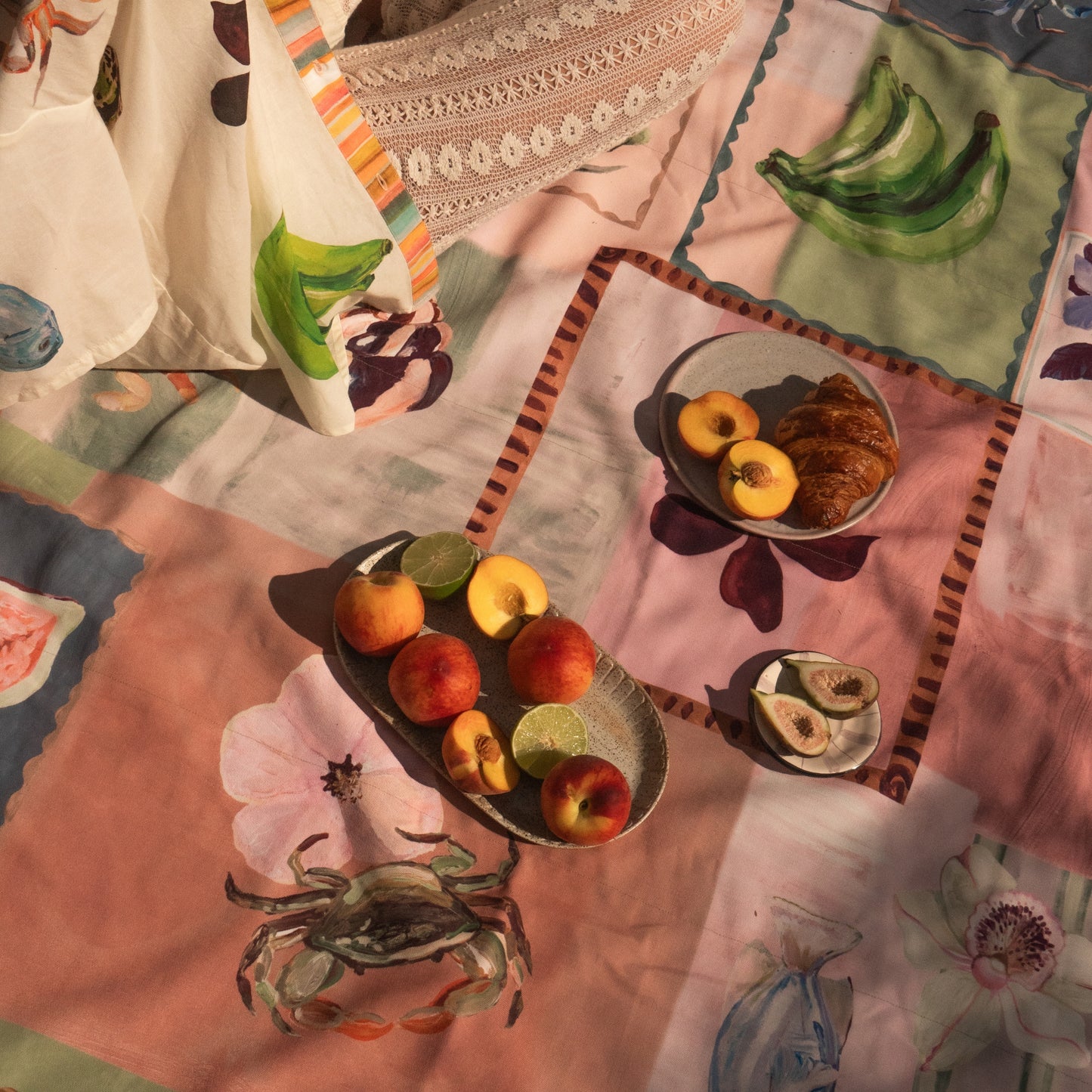 Annie Everingham Picnic Rug -  Patchwork Sea