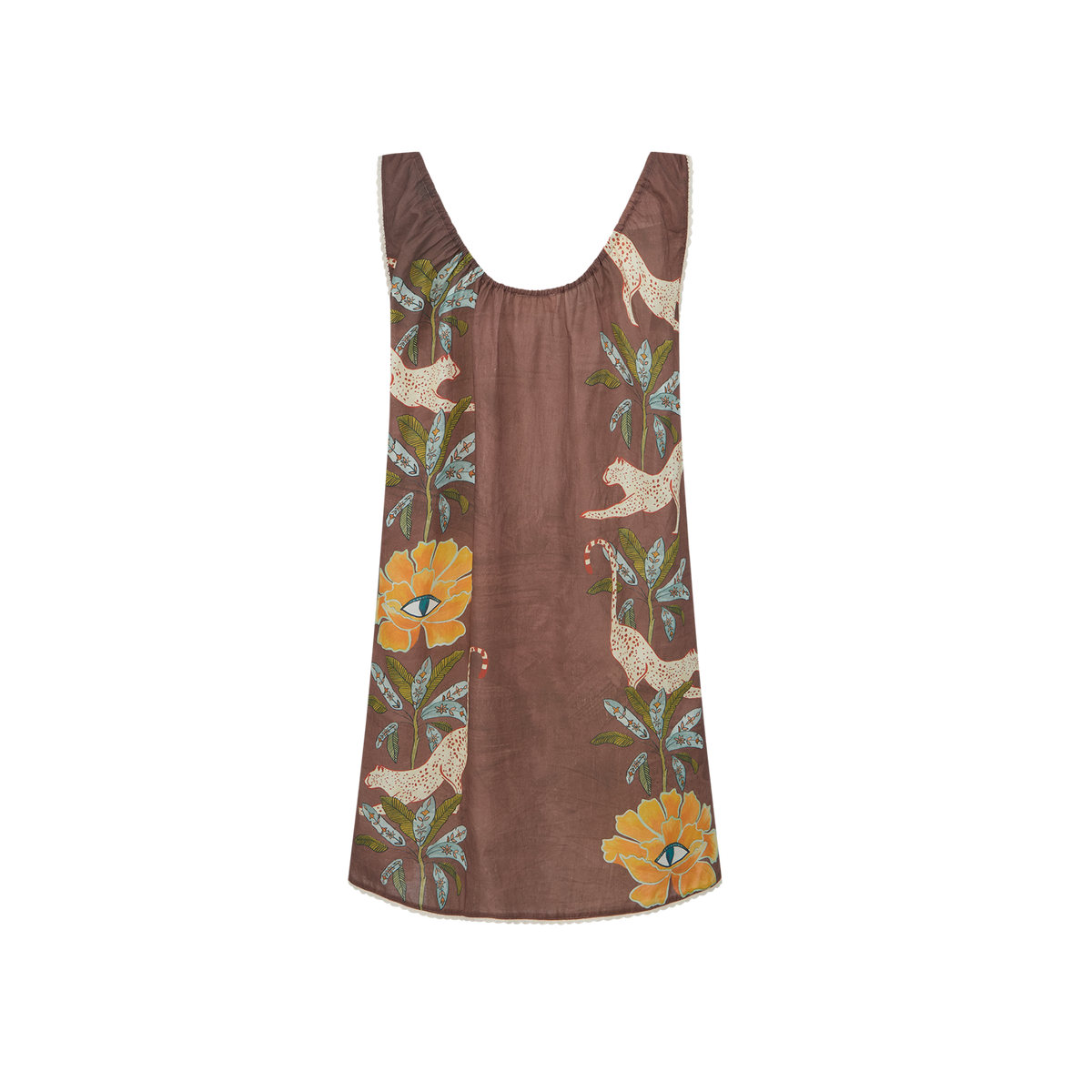 Eye of the Jungle Mini Dress - Dune
