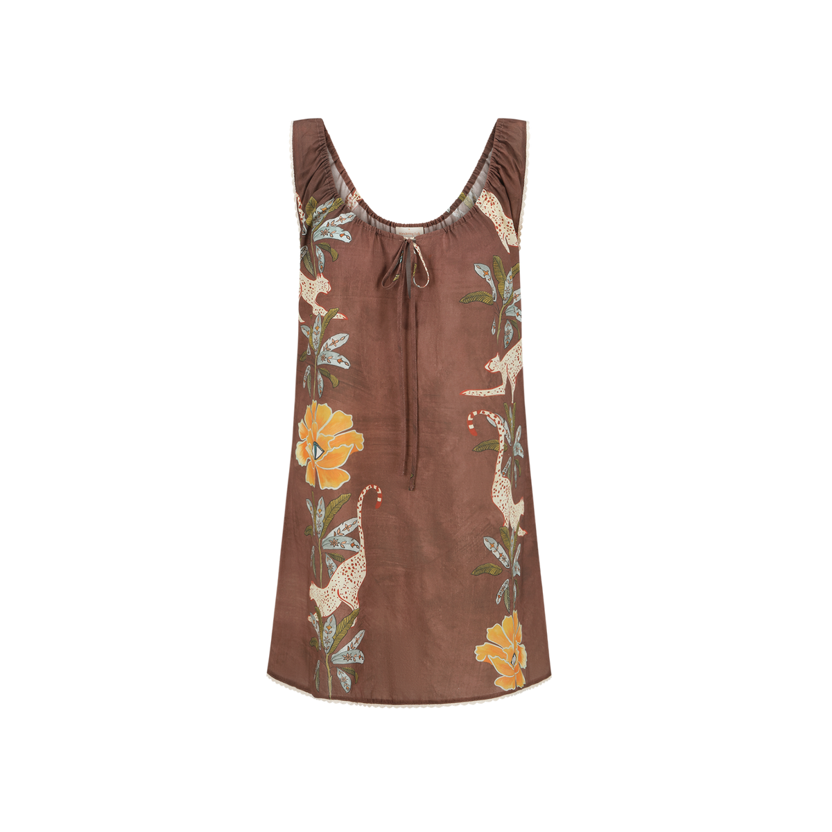 Eye of the Jungle Mini Dress - Dune