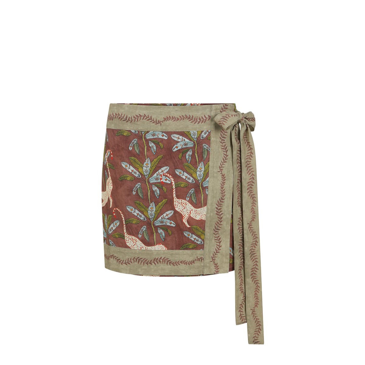 Eye of the Jungle Wrap Skirt - Hazel