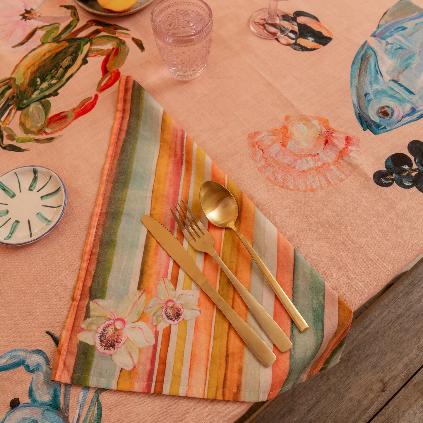 Annie Everingham Napkin Seaside Stripe - Set of Four