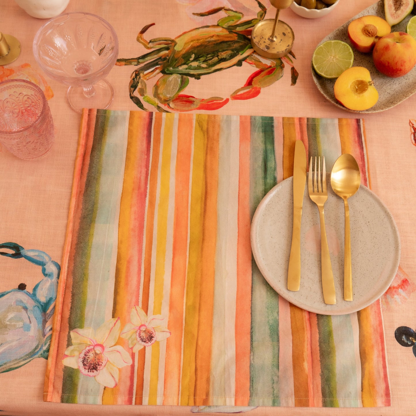 Annie Everingham Napkin Seaside Stripe - Set of Four
